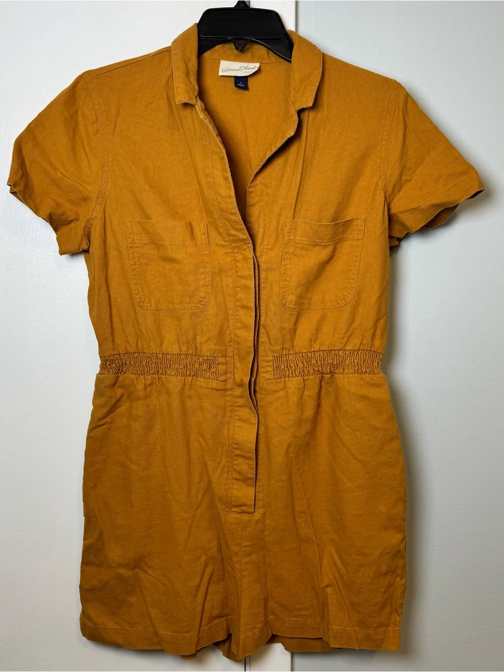 Mustard Short Sleeve Women's Romper